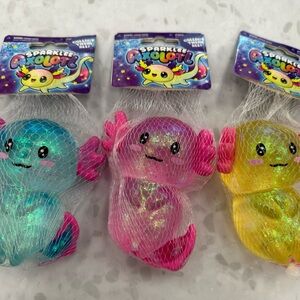 Sparkle Axolotl Toys Set